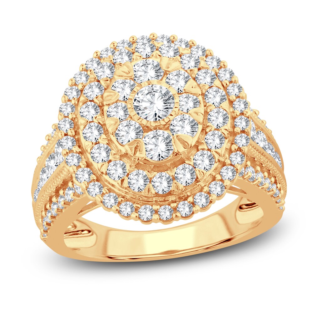 Diamond Ring 2 ct tw Round 14K Yellow Gold YuRtP0qc Diamond Ring 2 ct tw Round 14K Yellow Gold YuRtP0qc