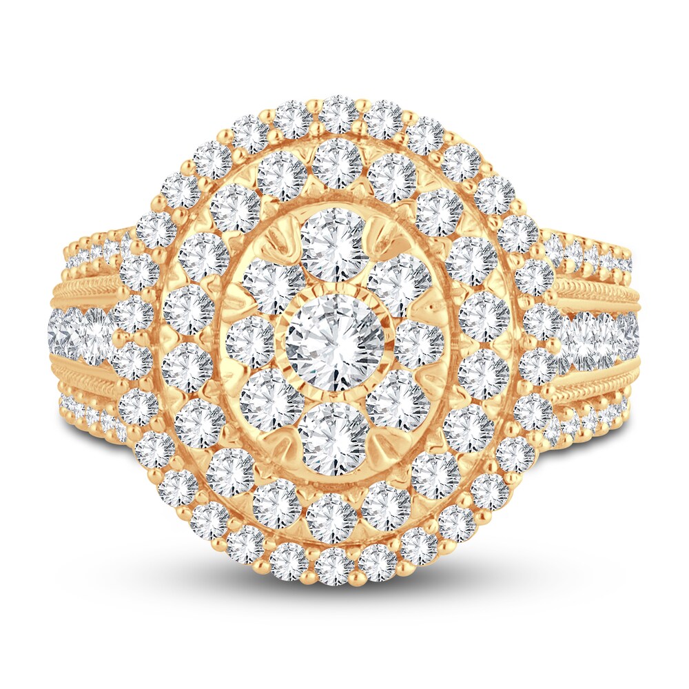 Diamond Ring 2 ct tw Round 14K Yellow Gold YuRtP0qc Diamond Ring 2 ct tw Round 14K Yellow Gold YuRtP0qc