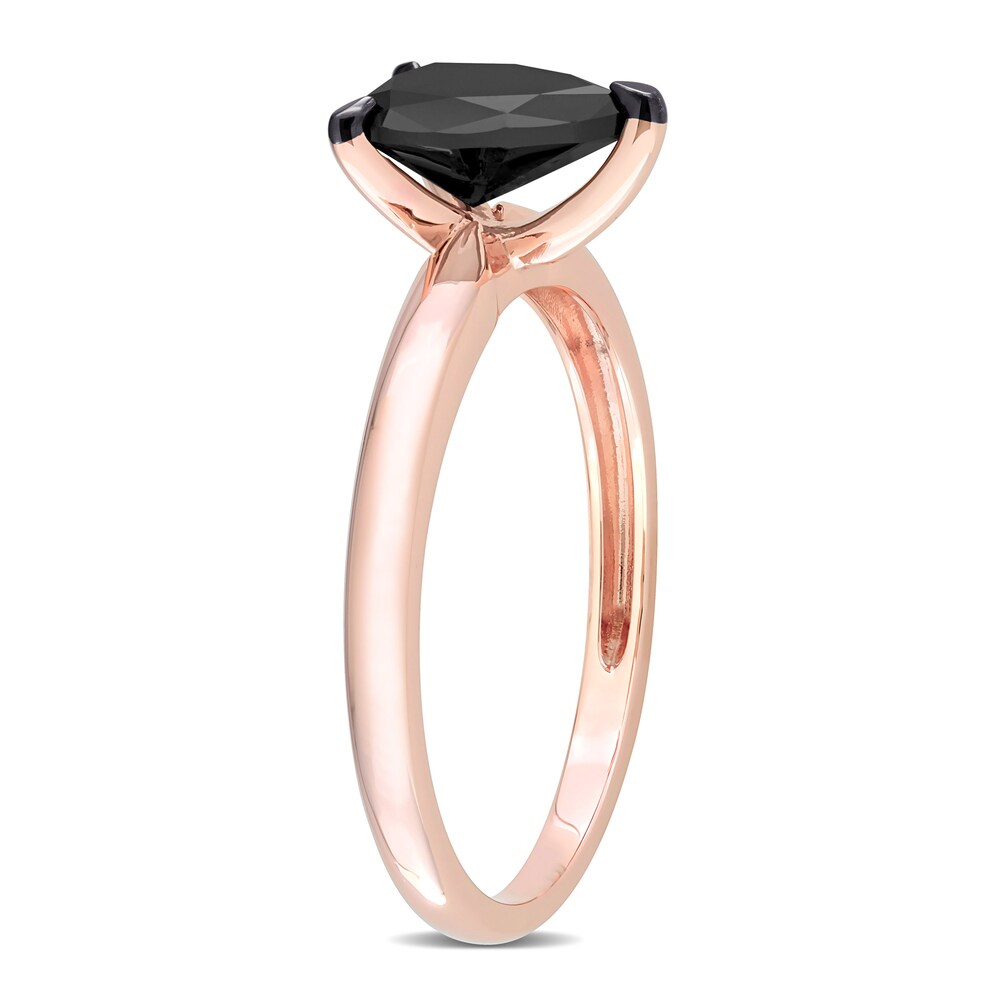 Black Diamond Solitaire Engagement Ring 1 ct tw Pear-shaped 14K Rose Gold Z0ghbCj3 Black Diamond Solitaire Engagement Ring 1 ct tw Pear-shaped 14K Rose Gold Z0ghbCj3