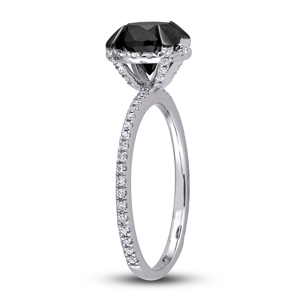 Black Diamond Engagement Ring 2 ct tw 10K White Gold Z5WNJSND Black Diamond Engagement Ring 2 ct tw 10K White Gold Z5WNJSND