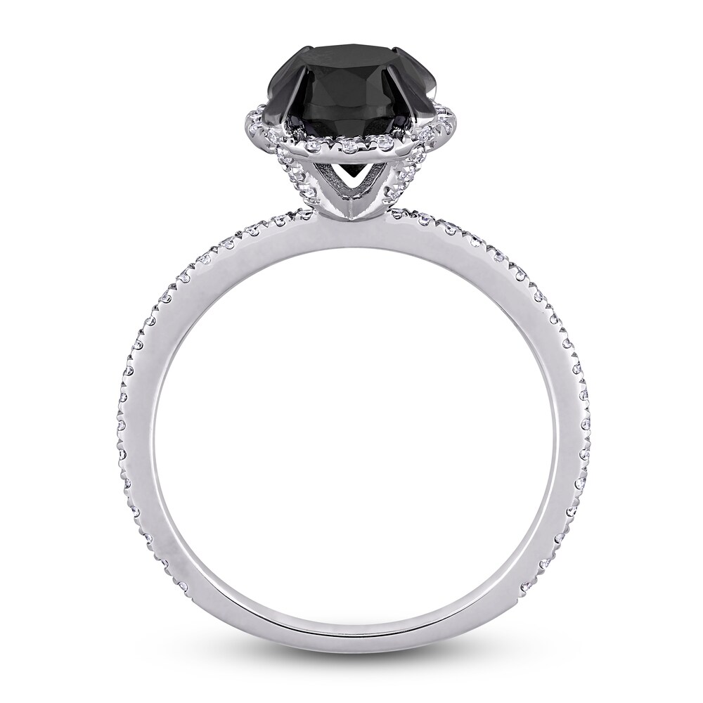 Black Diamond Engagement Ring 2 ct tw 10K White Gold Z5WNJSND Black Diamond Engagement Ring 2 ct tw 10K White Gold Z5WNJSND