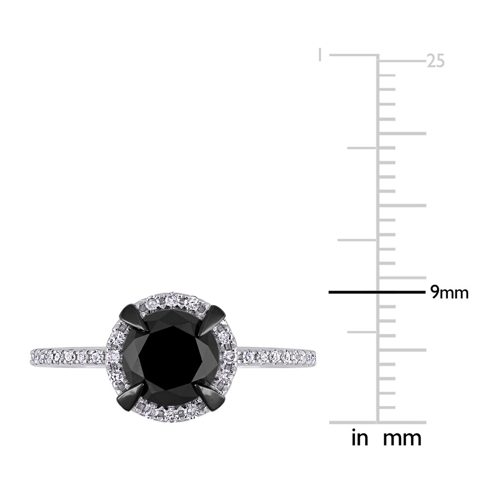 Black Diamond Engagement Ring 2 ct tw 10K White Gold Z5WNJSND Black Diamond Engagement Ring 2 ct tw 10K White Gold Z5WNJSND