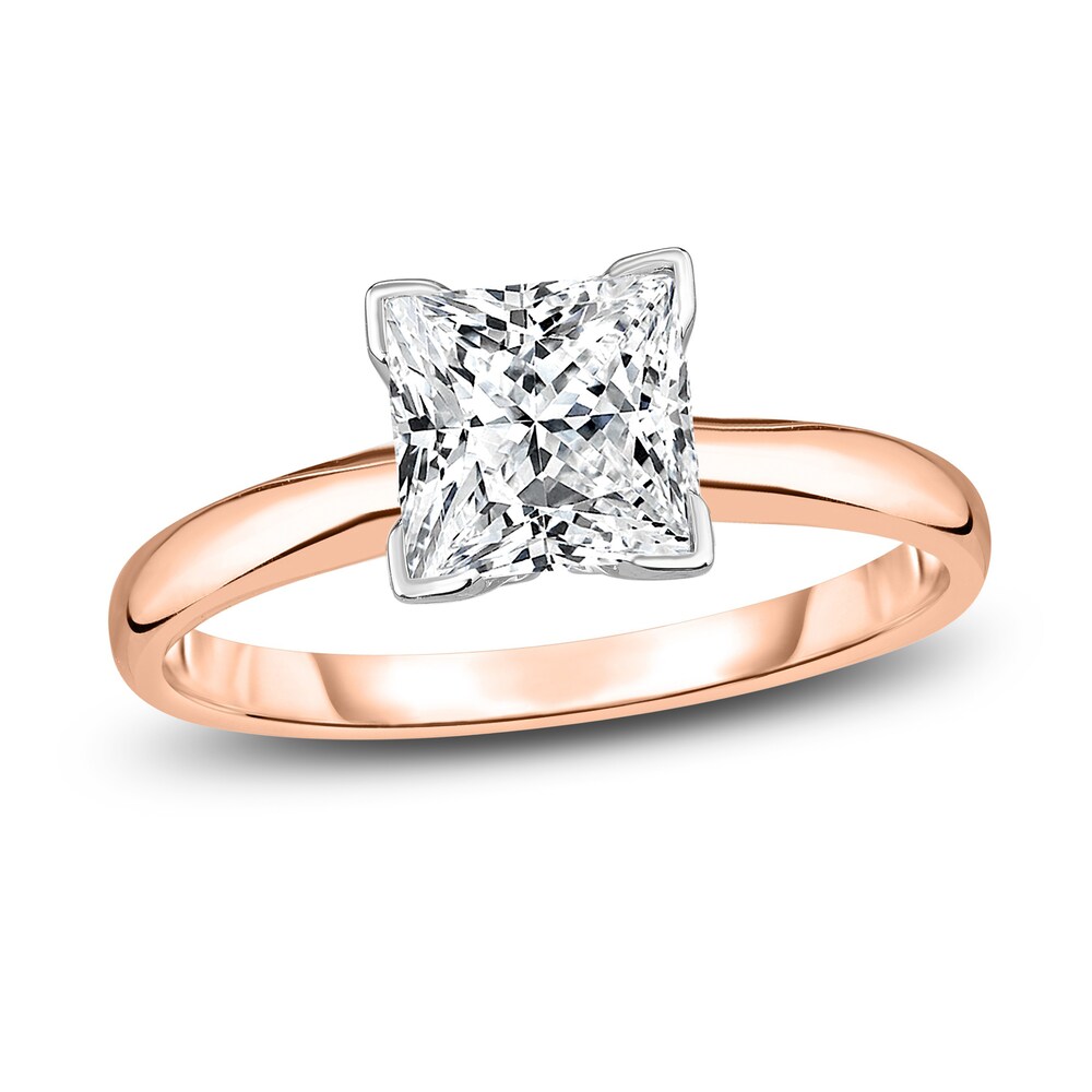 Diamond Solitaire Engagement Ring 1 ct tw Princess 14K Rose Gold (I2/I) Z63HLIwk Diamond Solitaire Engagement Ring 1 ct tw Princess 14K Rose Gold (I2/I) Z63HLIwk