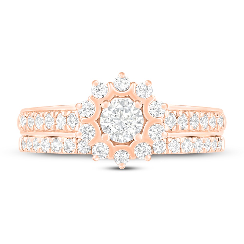 Diamond Bridal Set 3/4 ct tw Round 14K Rose Gold ZKnMxNMQ