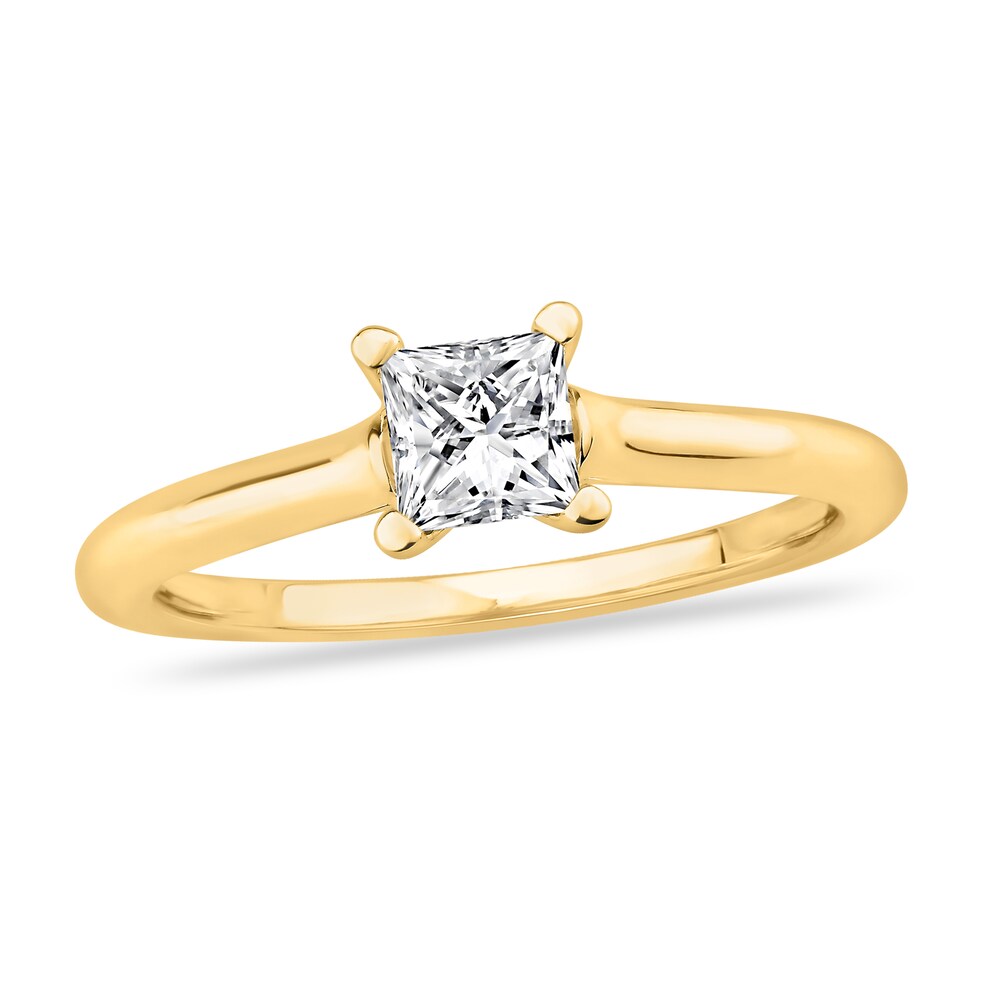 Diamond Solitaire Engagement Ring 5/8 ct tw Princess-cut 14K Yellow Gold (I2/I) Za2V2bkO Diamond Solitaire Engagement Ring 5/8 ct tw Princess-cut 14K Yellow Gold (I2/I) Za2V2bkO