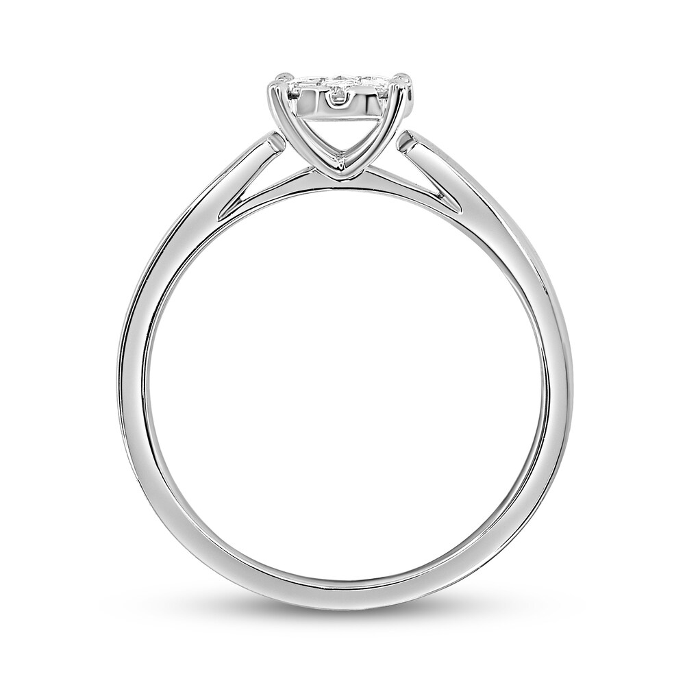 Diamond Engagement Ring 1/4 ct tw Round 14K White Gold Zm4MhtdE