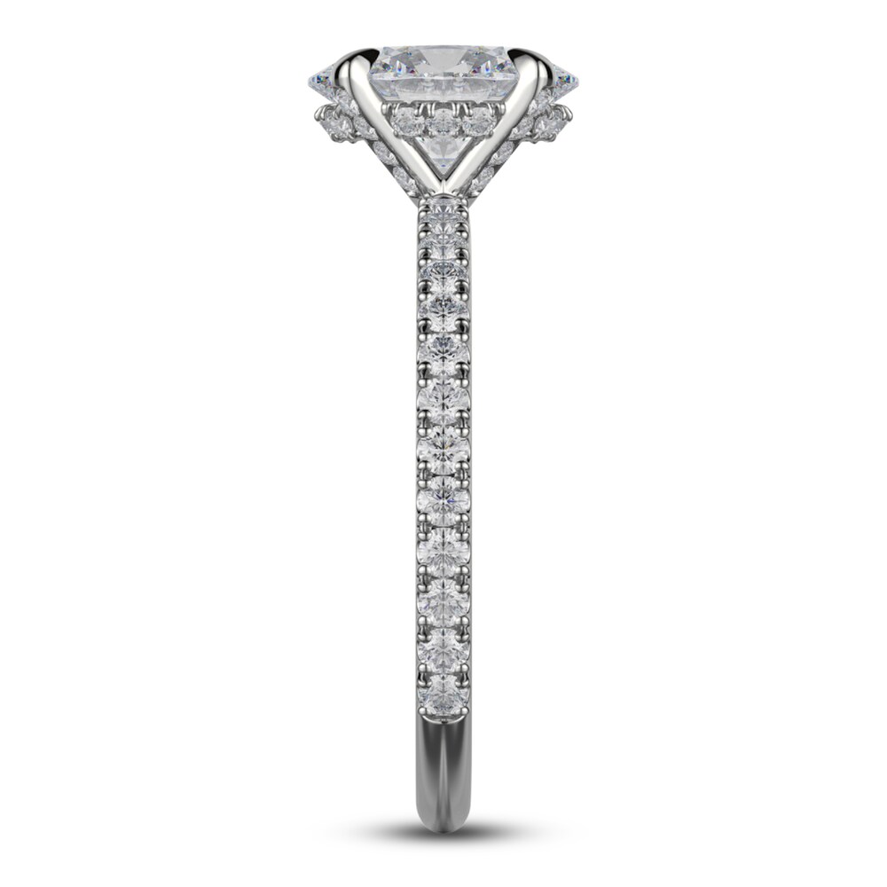 Michael M Diamond Engagement Ring Setting 1/3 ct tw Round 18K White Gold (Center diamond is sold separately) a4FUQH4H