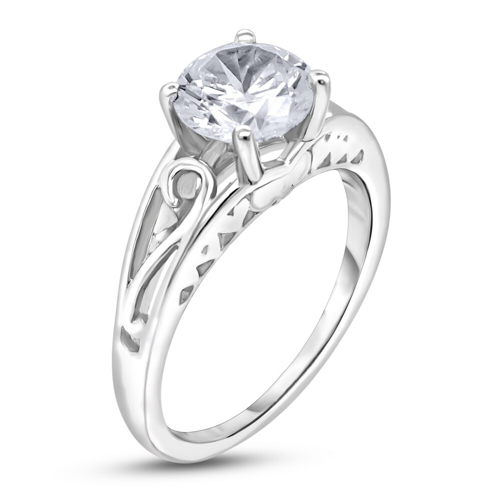 Diamond Solitaire Scroll Engagement Ring 1-1/2 ct tw Round 14K White Gold (I2/I) aABI7Ko8 Diamond Solitaire Scroll Engagement Ring 1-1/2 ct tw Round 14K White Gold (I2/I) aABI7Ko8