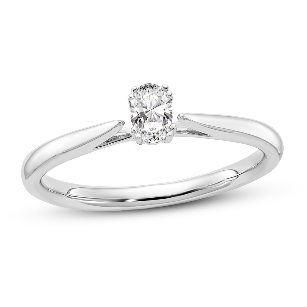 Diamond Solitaire Engagement Ring 1/4 ct tw Oval 14K White Gold (I1/I) aBoJpnDG Diamond Solitaire Engagement Ring 1/4 ct tw Oval 14K White Gold (I1/I) aBoJpnDG