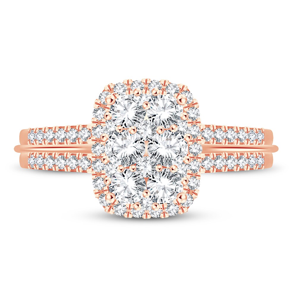 Diamond Ring 7/8 ct tw Round 14K Rose Gold aKJnHcwi Diamond Ring 7/8 ct tw Round 14K Rose Gold aKJnHcwi