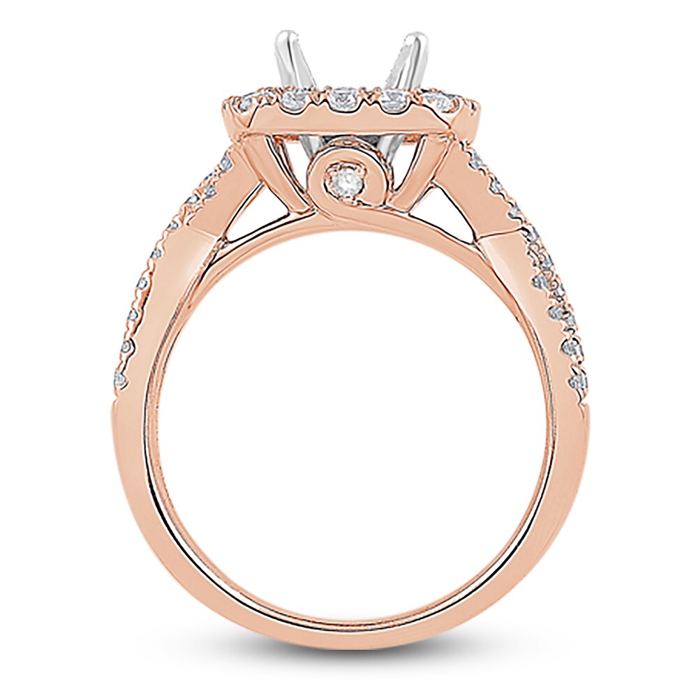 Engagement Ring 3/4 ct tw Round 14K Rose Gold aL9pQ0ib Engagement Ring 3/4 ct tw Round 14K Rose Gold aL9pQ0ib