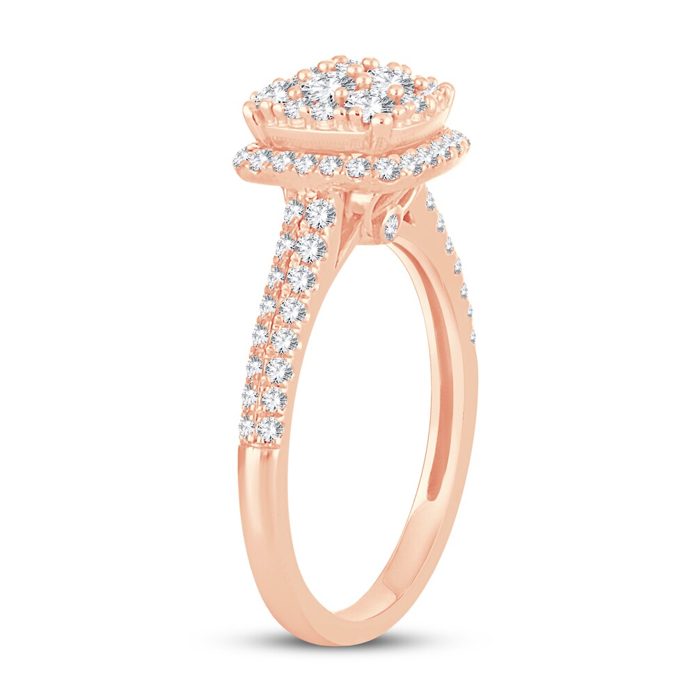 Diamond Ring 7/8 ct tw Round 14K Rose Gold aMoe5PgE Diamond Ring 7/8 ct tw Round 14K Rose Gold aMoe5PgE