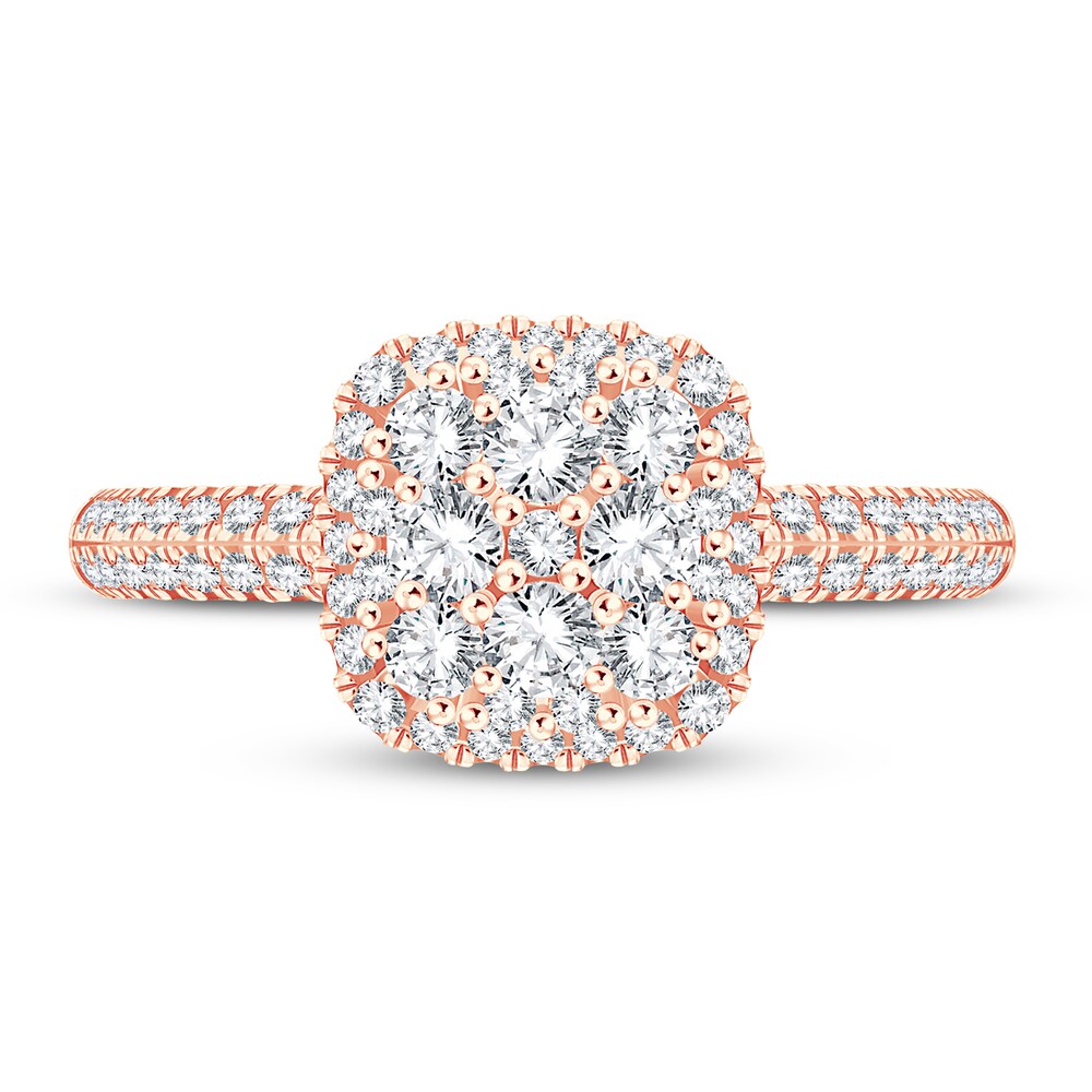Diamond Ring 7/8 ct tw Round 14K Rose Gold aMoe5PgE Diamond Ring 7/8 ct tw Round 14K Rose Gold aMoe5PgE