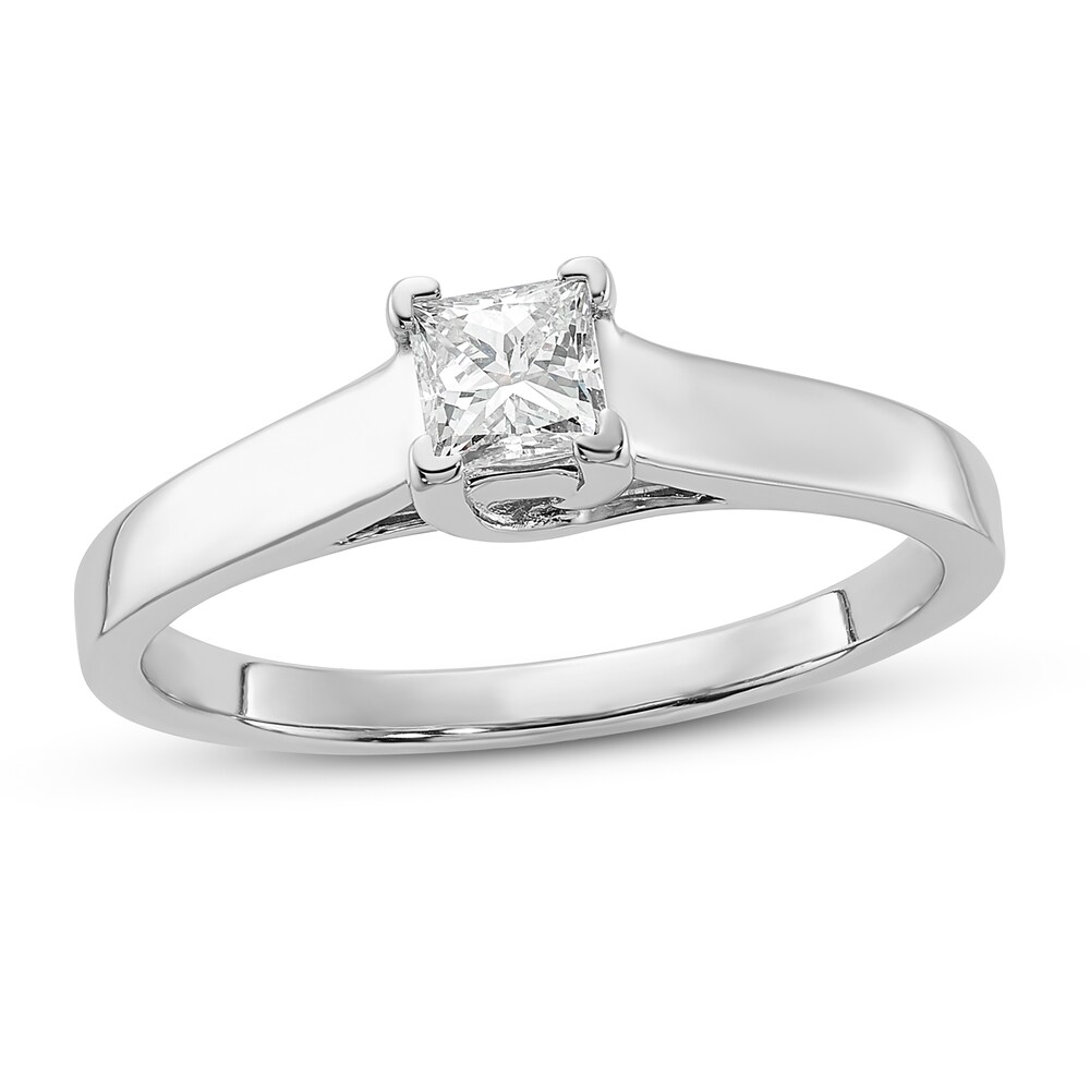 Diamond Solitaire Engagement Ring 1/3 ct tw Princess 14K White Gold (I1/I) alh8viL2 Diamond Solitaire Engagement Ring 1/3 ct tw Princess 14K White Gold (I1/I) alh8viL2