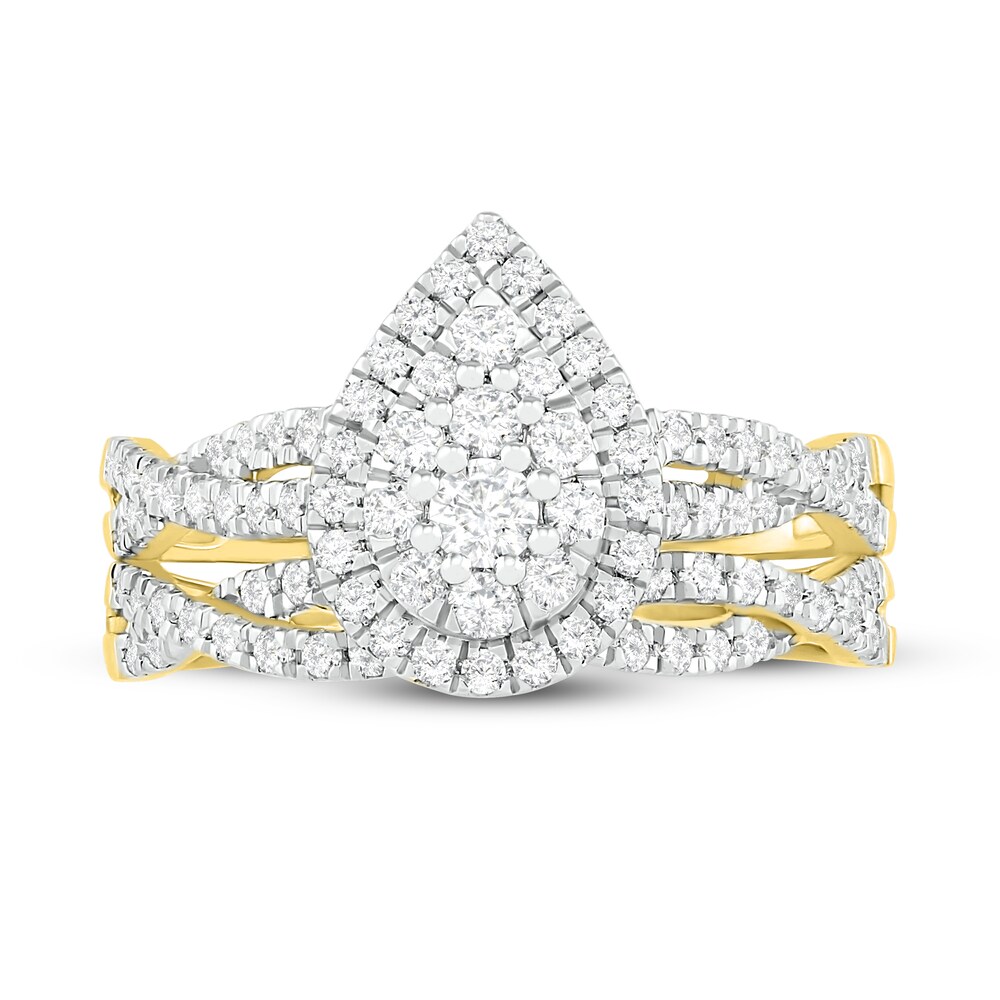 Diamond Bridal Set 3/4 ct tw Round 14K Yellow Gold axP2z2sM Diamond Bridal Set 3/4 ct tw Round 14K Yellow Gold axP2z2sM