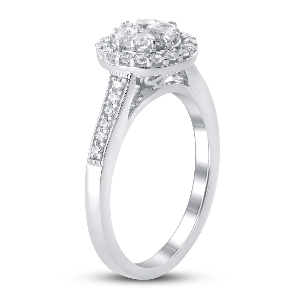 Diamond Engagement Ring 5/8 ct tw Round 14K White Gold azWmeFK2 Diamond Engagement Ring 5/8 ct tw Round 14K White Gold azWmeFK2