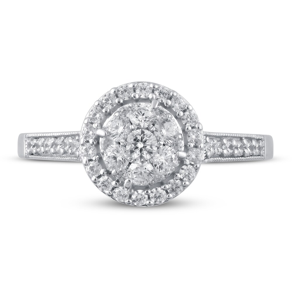 Diamond Engagement Ring 5/8 ct tw Round 14K White Gold azWmeFK2 Diamond Engagement Ring 5/8 ct tw Round 14K White Gold azWmeFK2