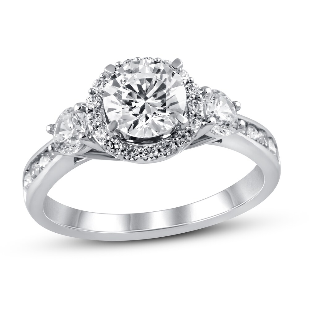 Diamond Engagement Ring 1-1/2 ct tw Round-cut 14K White Gold aztxRhnU Diamond Engagement Ring 1-1/2 ct tw Round-cut 14K White Gold aztxRhnU