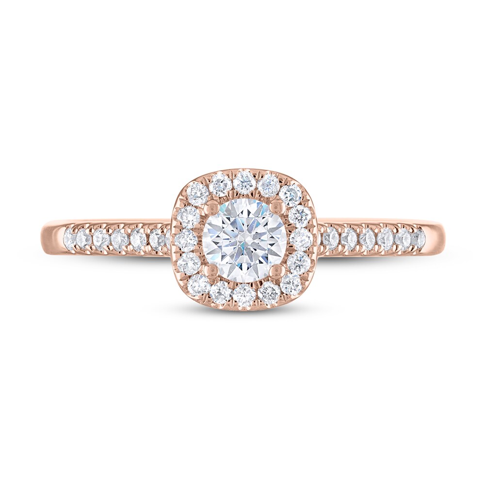 Diamond Engagement Ring 3/8 ct tw Round 14K Rose Gold b3LKqiCn