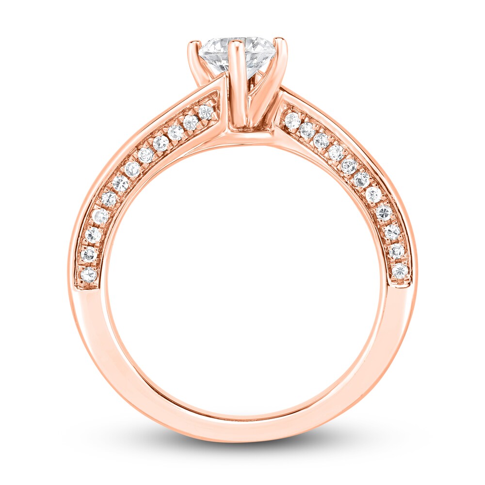 Diamond Engagement Ring 3/4 ct tw Round 14K Rose Gold b4E0eQ1t Diamond Engagement Ring 3/4 ct tw Round 14K Rose Gold b4E0eQ1t