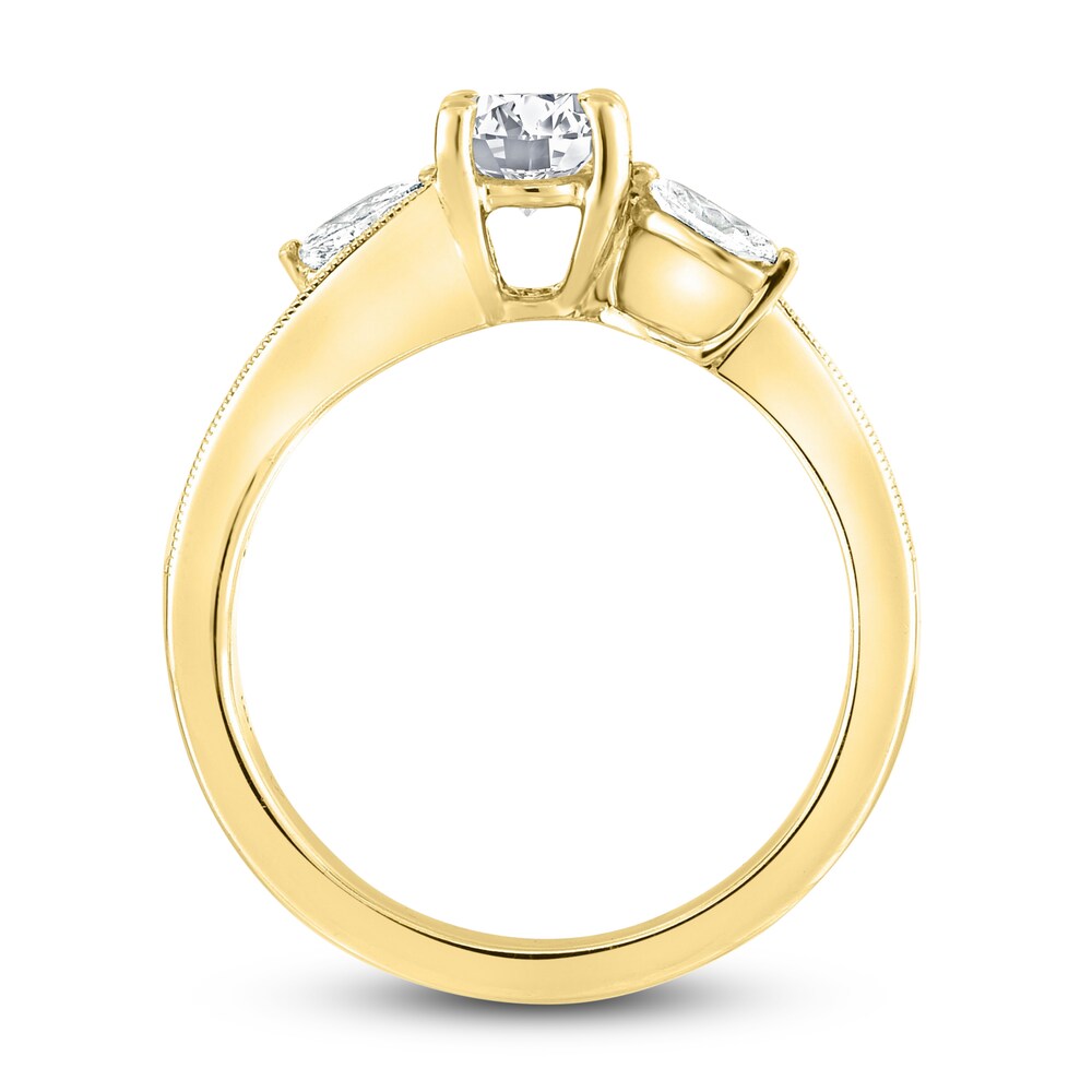 Diamond Engagement Ring 1 ct tw Round/Marquise 14K Yellow Gold b9G6HjCq Diamond Engagement Ring 1 ct tw Round/Marquise 14K Yellow Gold b9G6HjCq