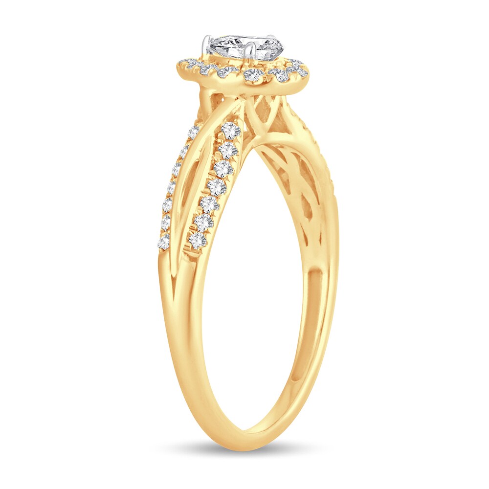Diamond Ring 1/2 ct tw Pear-shaped 14K Yellow Gold bBRCs7Q0 Diamond Ring 1/2 ct tw Pear-shaped 14K Yellow Gold bBRCs7Q0
