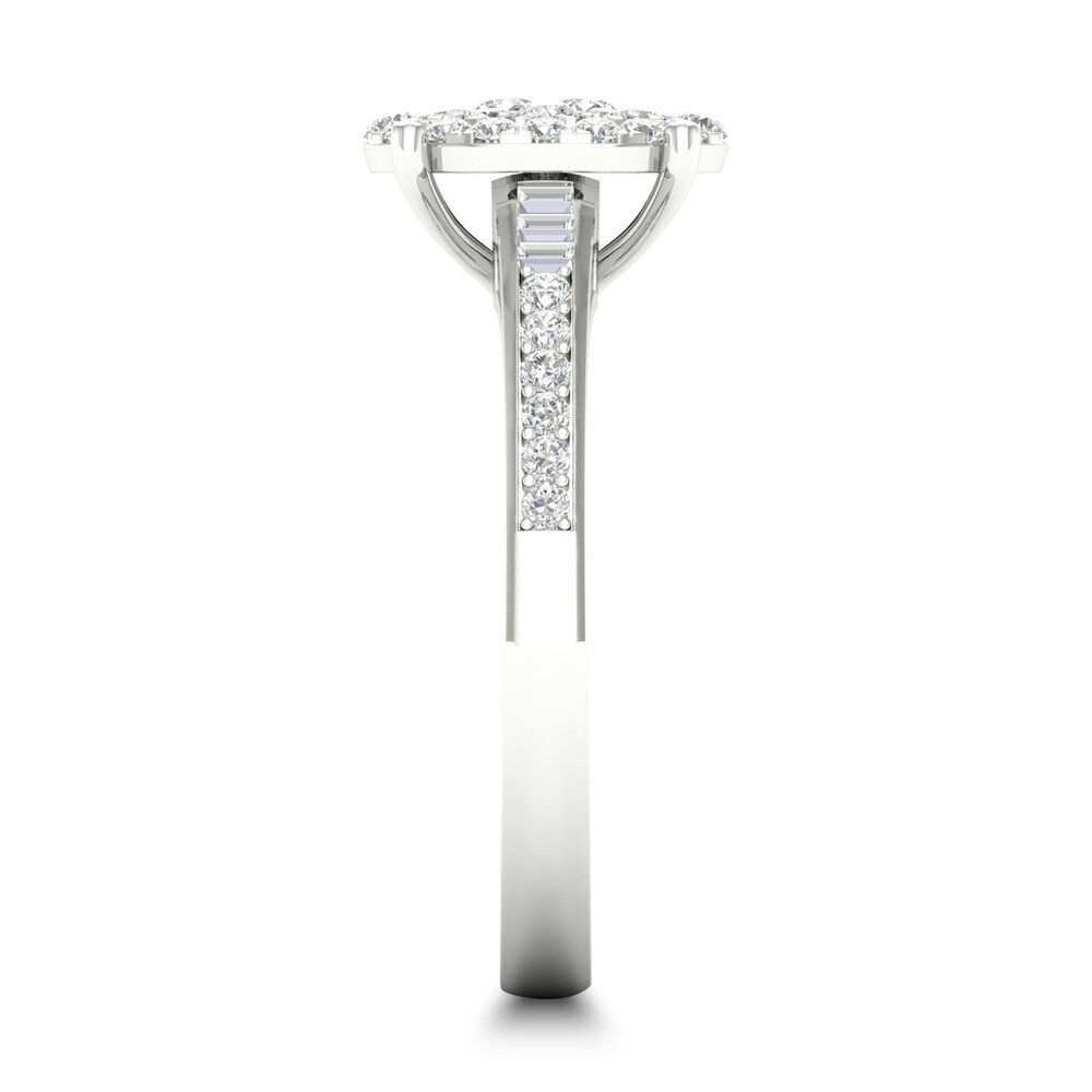 Diamond Ring 1/3 ct tw Baguette/Round-cut 14K White Gold bH4nsLPP Diamond Ring 1/3 ct tw Baguette/Round-cut 14K White Gold bH4nsLPP