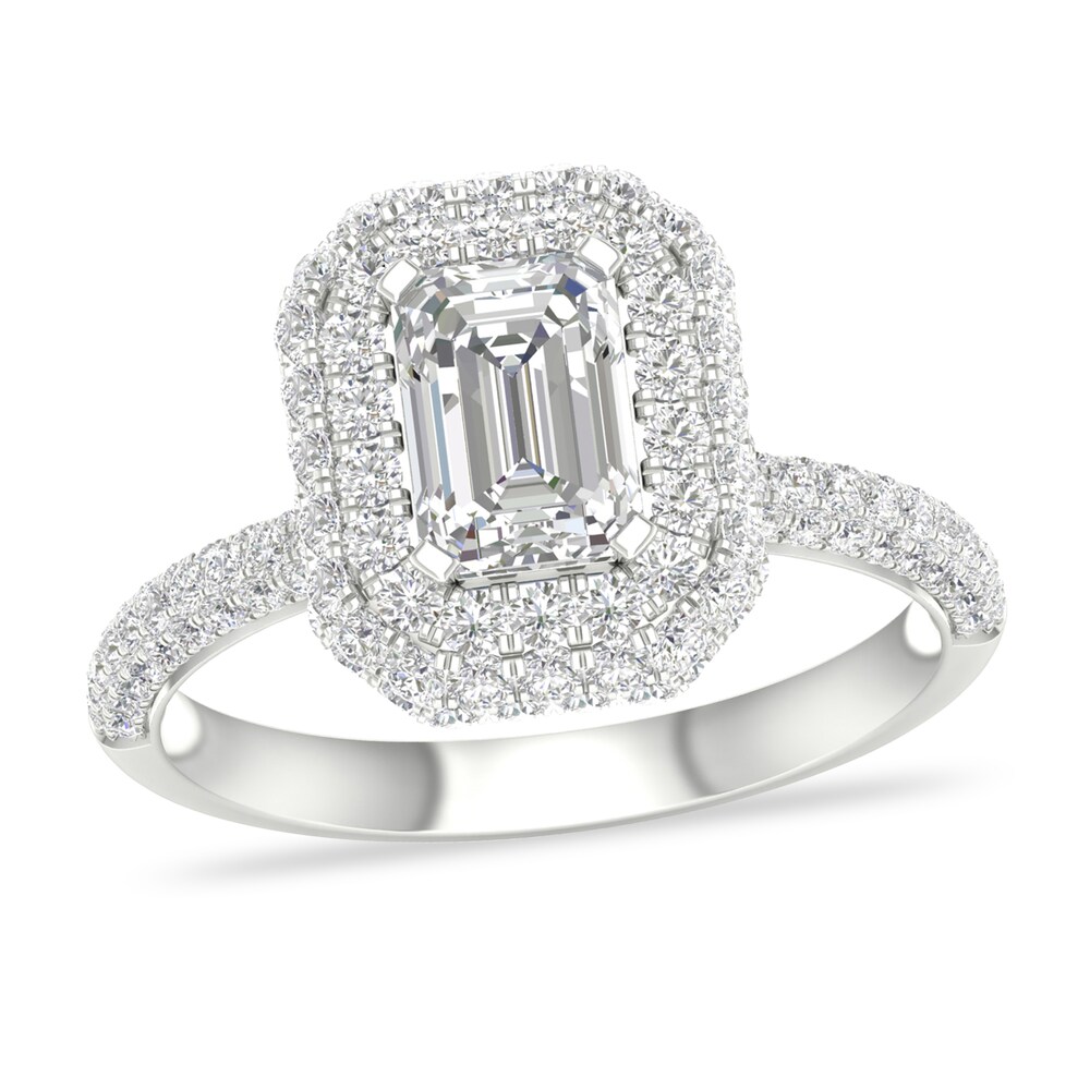 Diamond Ring 1-1/2 ct tw Emerald-cut 14K White Gold bJtW4sQX Diamond Ring 1-1/2 ct tw Emerald-cut 14K White Gold bJtW4sQX