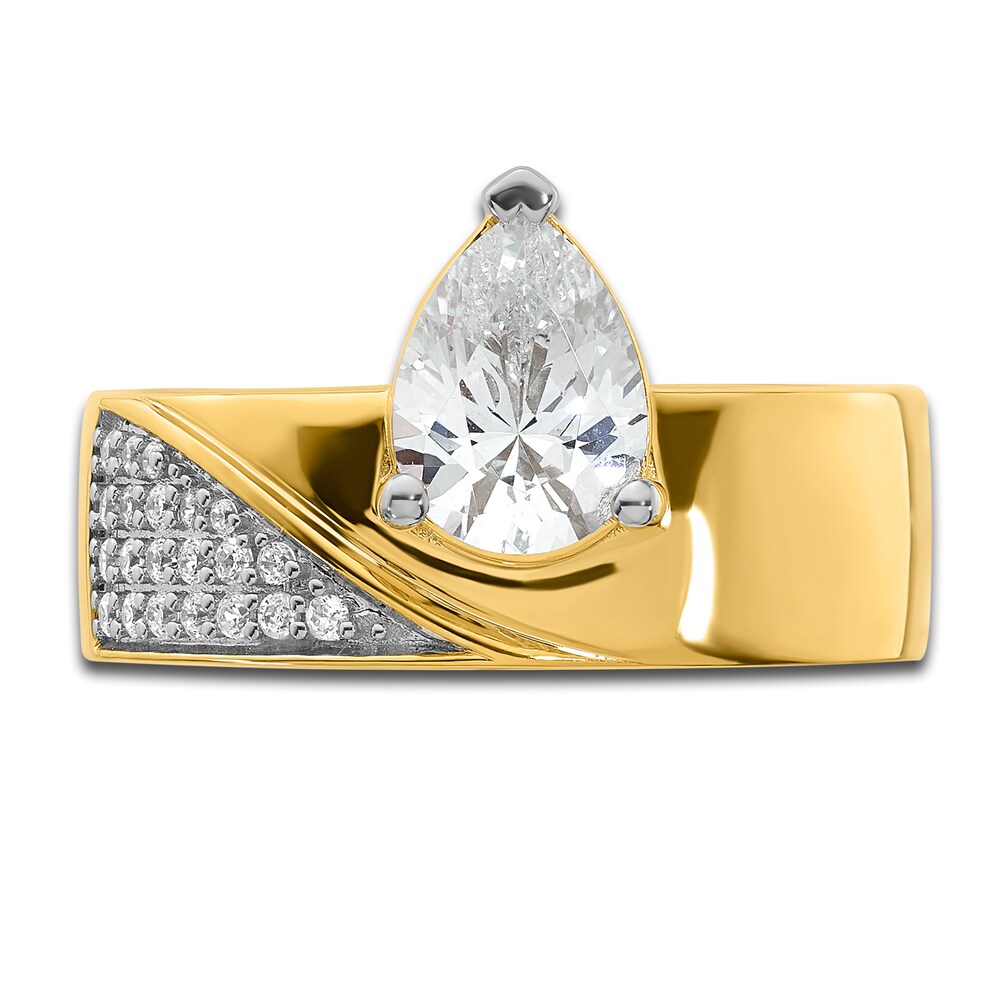 Diamond Engagement Ring 1-1/8 ct tw Pear/Round 14K Yellow Gold bUWOhyuU Diamond Engagement Ring 1-1/8 ct tw Pear/Round 14K Yellow Gold bUWOhyuU