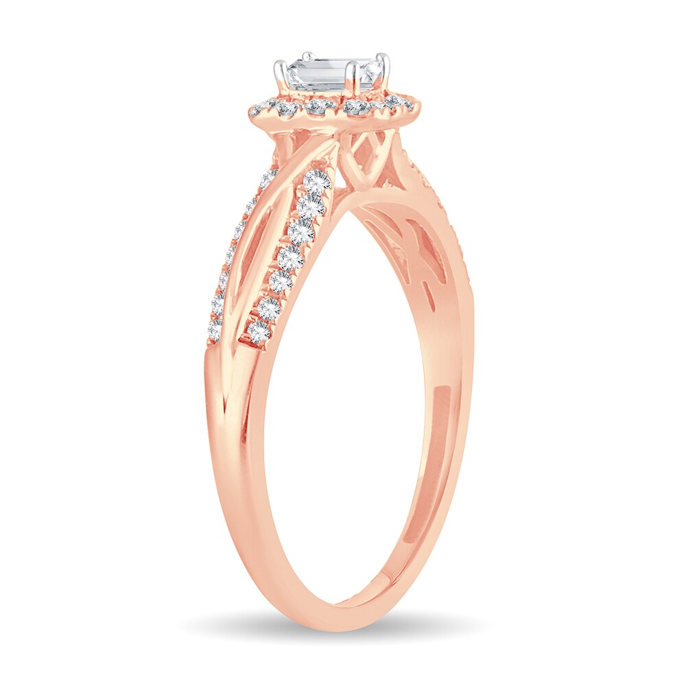 Diamond Ring 1/2 ct tw Round 14K Rose Gold bYLMuZOx Diamond Ring 1/2 ct tw Round 14K Rose Gold bYLMuZOx