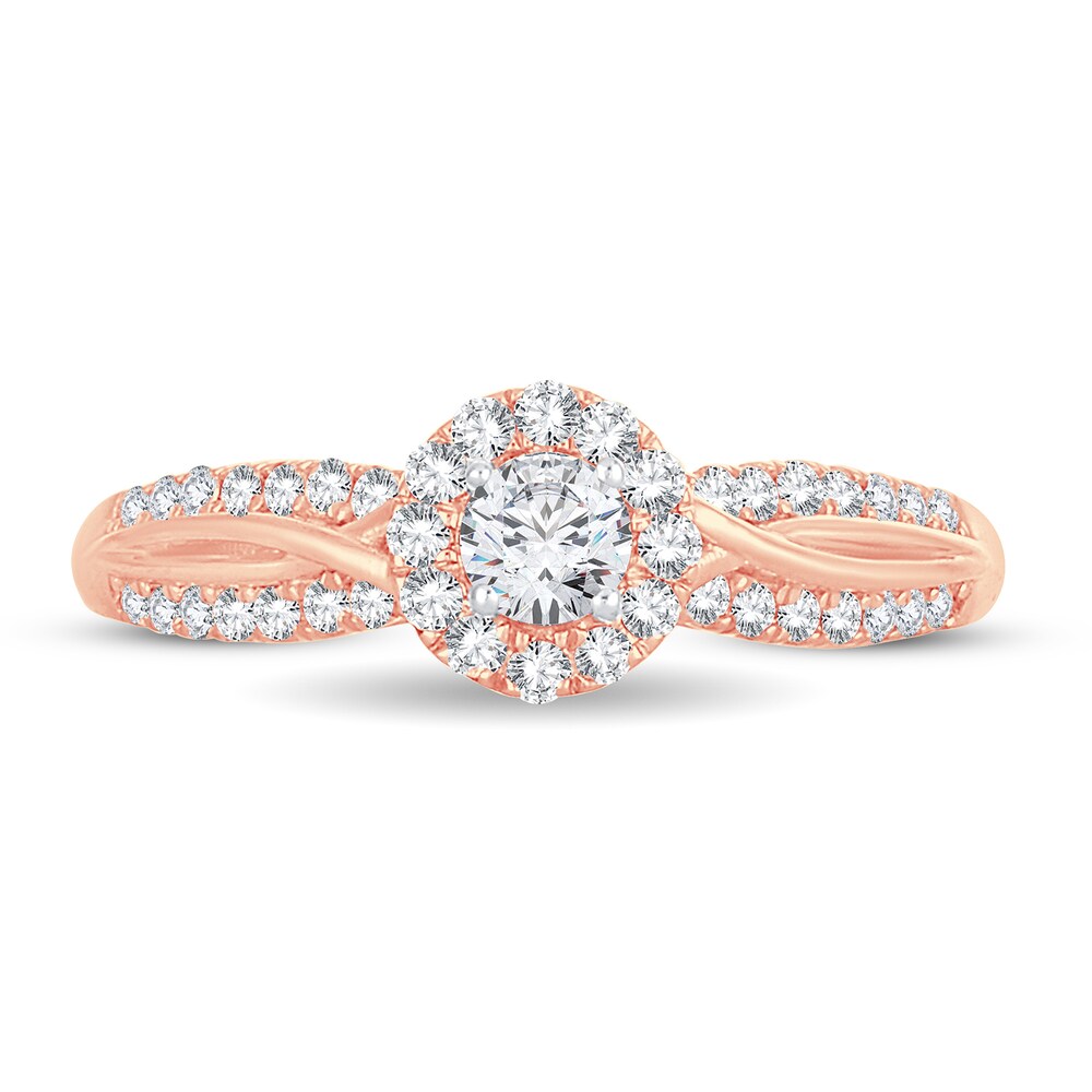 Diamond Ring 1/2 ct tw Round 14K Rose Gold bYLMuZOx Diamond Ring 1/2 ct tw Round 14K Rose Gold bYLMuZOx