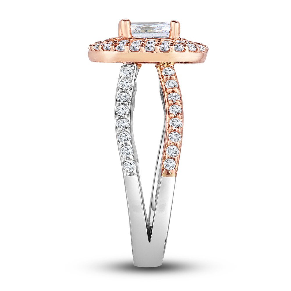 Diamond Engagement Ring 2 ct tw Princess/Round 14K Two-Tone Gold bbUMRd2h Diamond Engagement Ring 2 ct tw Princess/Round 14K Two-Tone Gold bbUMRd2h