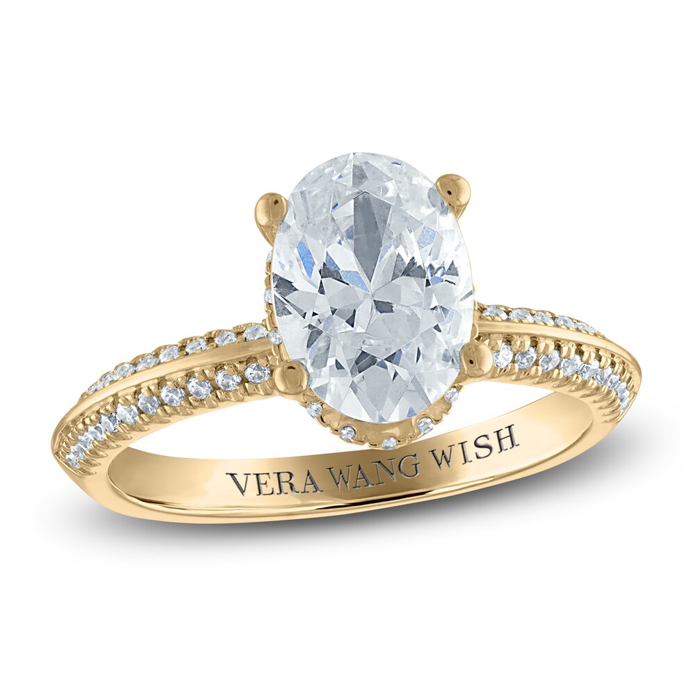 Vera Wang WISH Diamond Engagement Ring 2-1/4 ct tw Oval/Round 18K Yellow Gold bcMRfuN4 Vera Wang WISH Diamond Engagement Ring 2-1/4 ct tw Oval/Round 18K Yellow Gold bcMRfuN4