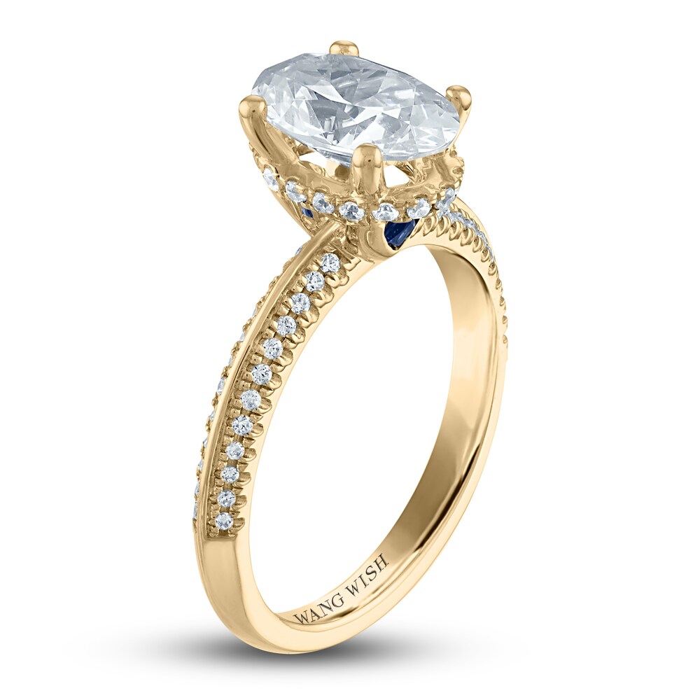 Vera Wang WISH Diamond Engagement Ring 2-1/4 ct tw Oval/Round 18K Yellow Gold bcMRfuN4 Vera Wang WISH Diamond Engagement Ring 2-1/4 ct tw Oval/Round 18K Yellow Gold bcMRfuN4