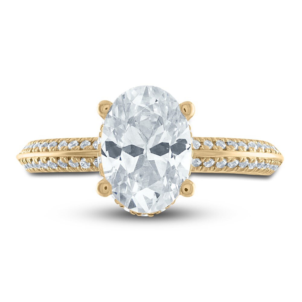 Vera Wang WISH Diamond Engagement Ring 2-1/4 ct tw Oval/Round 18K Yellow Gold bcMRfuN4 Vera Wang WISH Diamond Engagement Ring 2-1/4 ct tw Oval/Round 18K Yellow Gold bcMRfuN4