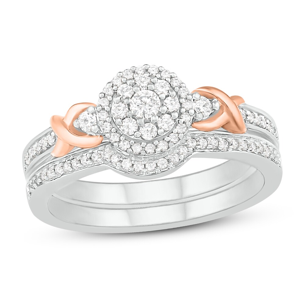 Diamond Bridal Set 1/4 ct tw Round 14K Two-Tone Gold bkTk5juJ Diamond Bridal Set 1/4 ct tw Round 14K Two-Tone Gold bkTk5juJ
