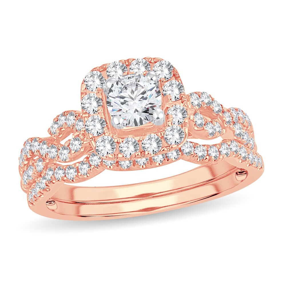 Diamond Bridal Set 1 ct tw Round 14K Rose Gold bni6Yv3Z