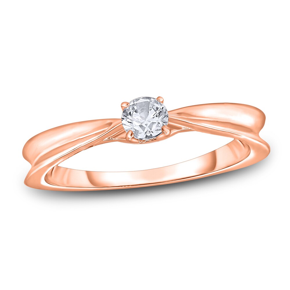 Diamond Solitaire Concave Engagement Ring 1/4 ct tw Round 14K Rose Gold (I2/I) boiFUVd2 Diamond Solitaire Concave Engagement Ring 1/4 ct tw Round 14K Rose Gold (I2/I) boiFUVd2