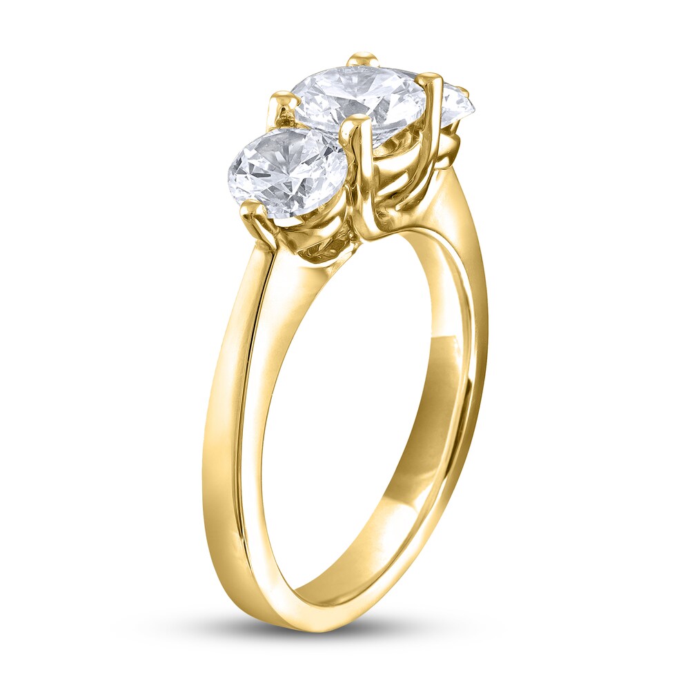 Diamond 3-Stone Ring 2 ct tw Round 14K Yellow Gold bqMlfOGX Diamond 3-Stone Ring 2 ct tw Round 14K Yellow Gold bqMlfOGX