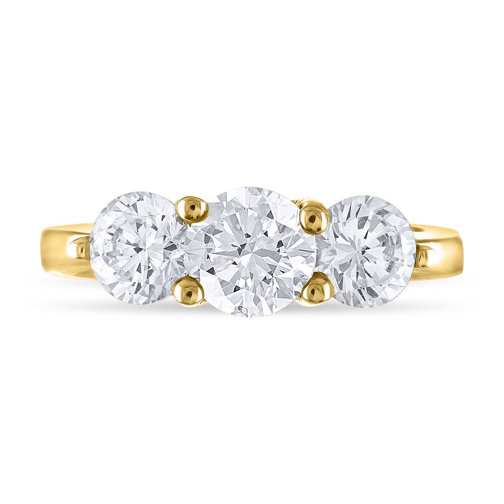 Diamond 3-Stone Ring 2 ct tw Round 14K Yellow Gold bqMlfOGX Diamond 3-Stone Ring 2 ct tw Round 14K Yellow Gold bqMlfOGX
