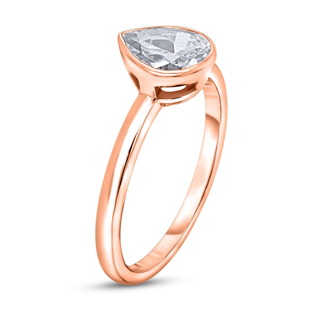 Diamond Solitaire Engagement Ring 3/4 ct tw Bezel-Set Pear-cut 14K Rose Gold (I2/I) btcUMxXc Diamond Solitaire Engagement Ring 3/4 ct tw Bezel-Set Pear-cut 14K Rose Gold (I2/I) btcUMxXc