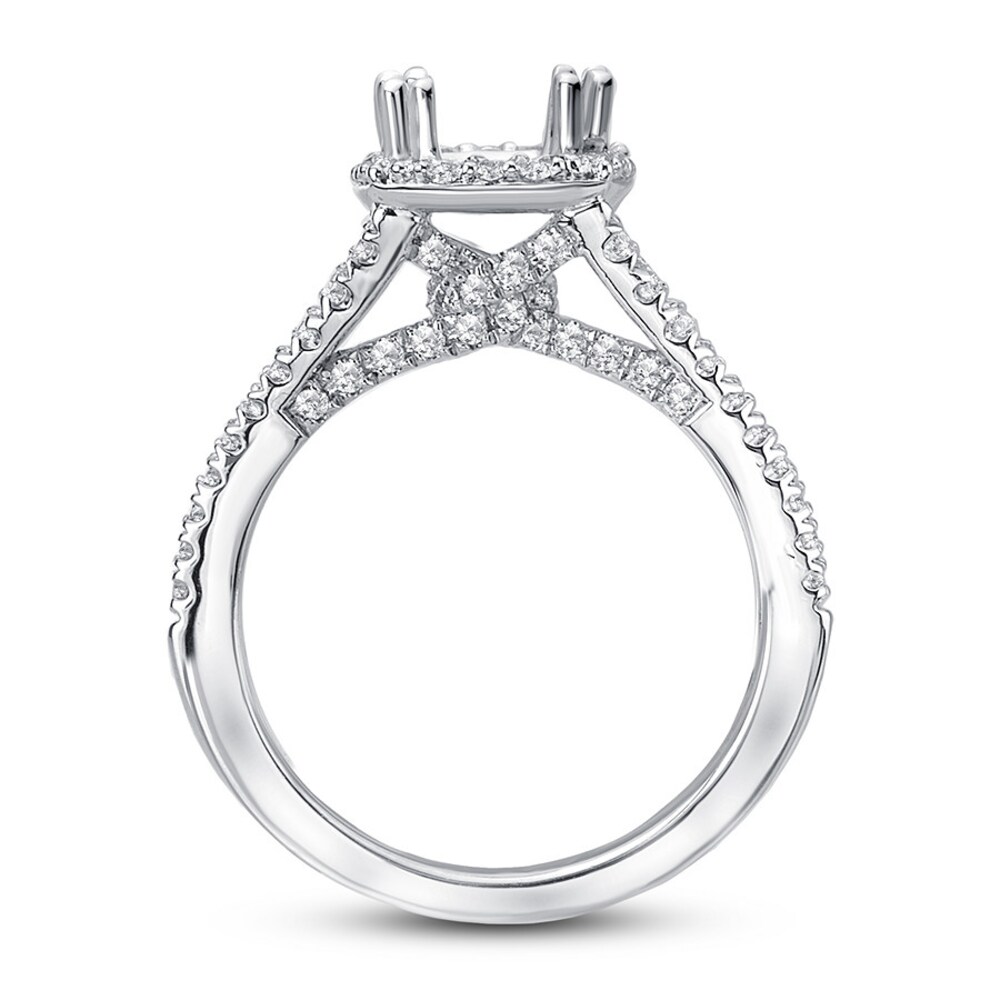 Diamond Engagement Ring Setting 5/8 ct tw Round 14K White Gold c1C4Xt1u Diamond Engagement Ring Setting 5/8 ct tw Round 14K White Gold c1C4Xt1u