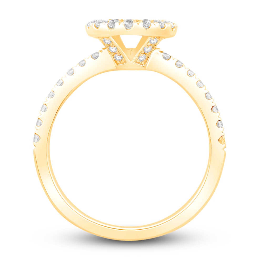 Diamond Ring Setting 1/2 ct tw Round 14K Yellow Gold c2fNkV4A Diamond Ring Setting 1/2 ct tw Round 14K Yellow Gold c2fNkV4A