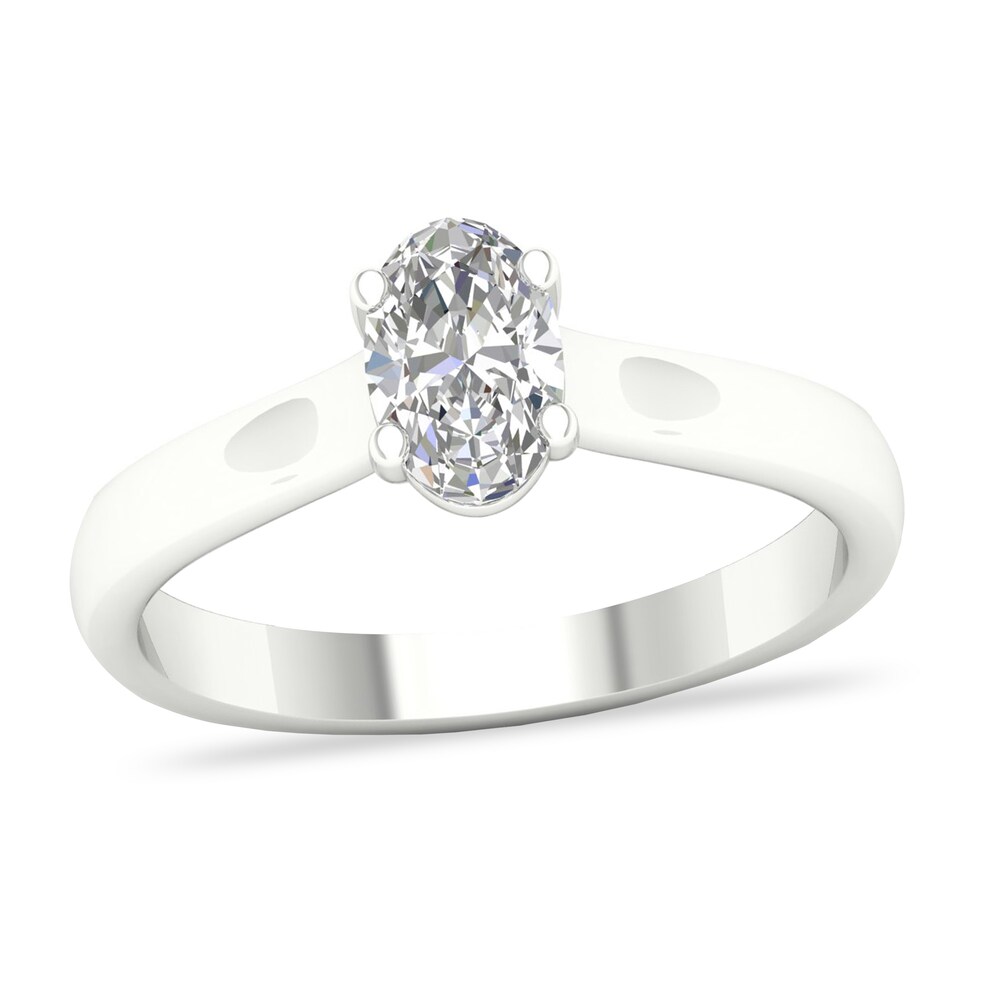 Diamond Solitaire Ring 3/4 ct tw Oval-cut 14K White Gold (SI2/I) c5oRWccE Diamond Solitaire Ring 3/4 ct tw Oval-cut 14K White Gold (SI2/I) c5oRWccE