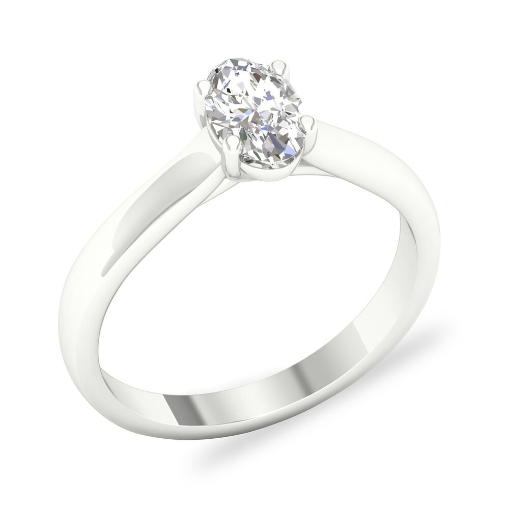 Diamond Solitaire Ring 3/4 ct tw Oval-cut 14K White Gold (SI2/I) c5oRWccE Diamond Solitaire Ring 3/4 ct tw Oval-cut 14K White Gold (SI2/I) c5oRWccE