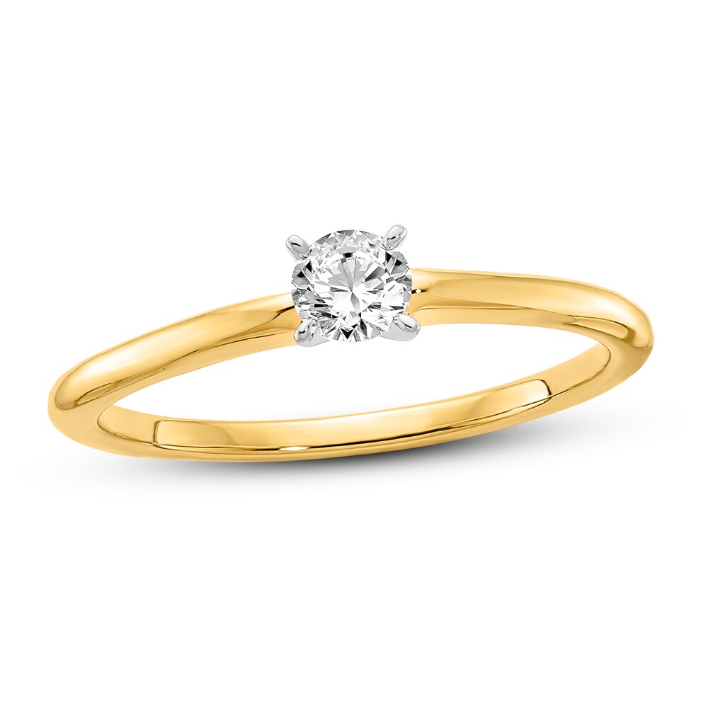 Diamond Solitaire Engagement Ring 1/4 ct tw Round 14K Two-Tone Gold (I1/I) c5xhqRME Diamond Solitaire Engagement Ring 1/4 ct tw Round 14K Two-Tone Gold (I1/I) c5xhqRME