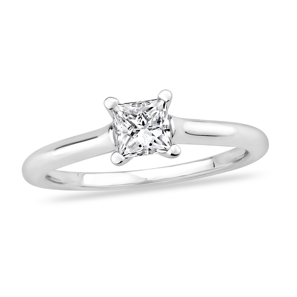 Diamond Solitaire Engagement Ring 5/8 ct tw Princess-cut 14K White Gold (I2/I) cAGhkqB3 Diamond Solitaire Engagement Ring 5/8 ct tw Princess-cut 14K White Gold (I2/I) cAGhkqB3