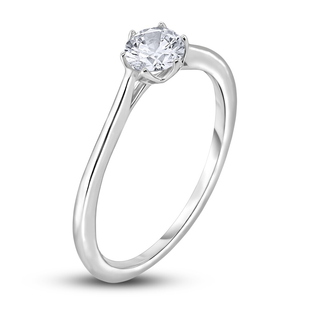 Diamond Cathedral Solitaire Engagement Ring 1/2 ct tw Round 14K White Gold (I2/I) cEcLnfaO Diamond Cathedral Solitaire Engagement Ring 1/2 ct tw Round 14K White Gold (I2/I) cEcLnfaO