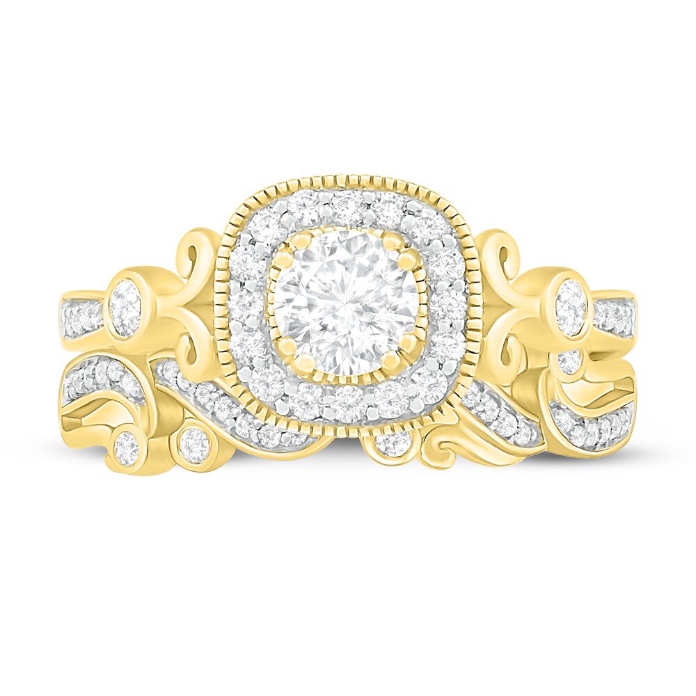 Diamond Bridal Set 5/8 ct tw Round 14K Yellow Gold cFEYxbih Diamond Bridal Set 5/8 ct tw Round 14K Yellow Gold cFEYxbih