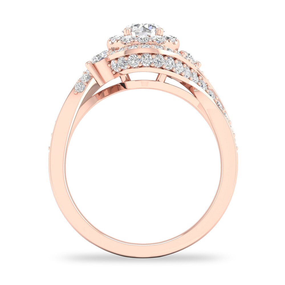Diamond Ring 1 ct tw Round-cut 14K Rose Gold cFnrnAWs Diamond Ring 1 ct tw Round-cut 14K Rose Gold cFnrnAWs